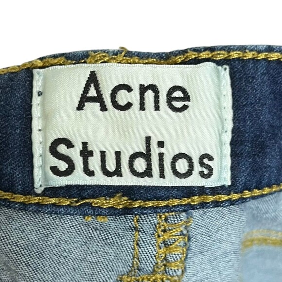 Acne Studios Jet Skinny Jeans Women’s Size 25 Eighties Blue Mid Rise Stretch Fit - Picture 11 of 14
